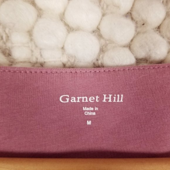 Garnet Hill Folkloric Embroidered Cotton Blouse Mauve Sz Medium - Picture 7 of 9